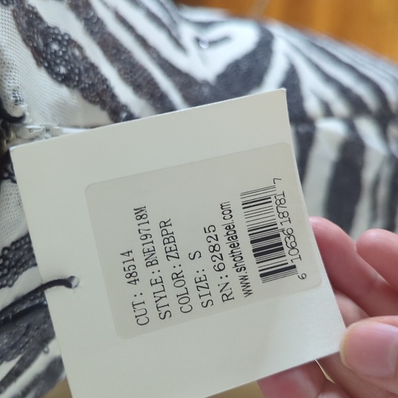 NWT SHO by Tadashi Shoji Gigi one shoulder asymmetrical sequin cocktail dress S - Picture 15 of 15